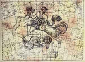 Козерог и Водолей.
 Изображение созвездия в старинном атласе